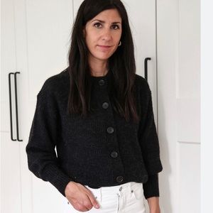 Everlane the cropped alpaca cardigan size S